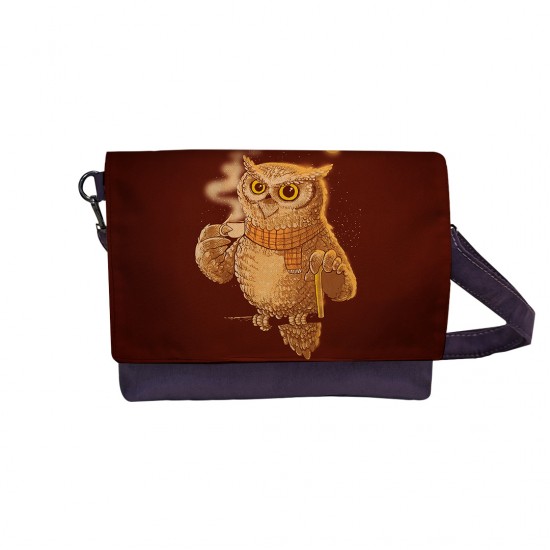 کیف دوشی طرح جغد قهوه نوش