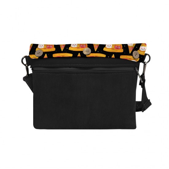 کیف دوشی طرح پیتزای گربه ای