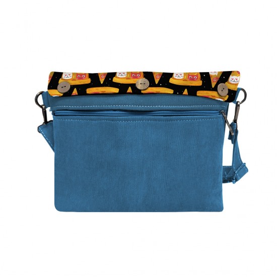 کیف دوشی طرح پیتزای گربه ای