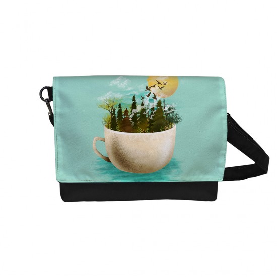 کیف دوشی طرح یک فنجان آرامش