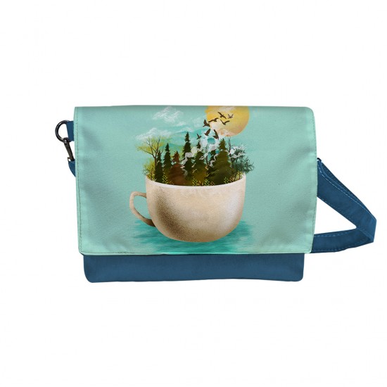 کیف دوشی طرح یک فنجان آرامش