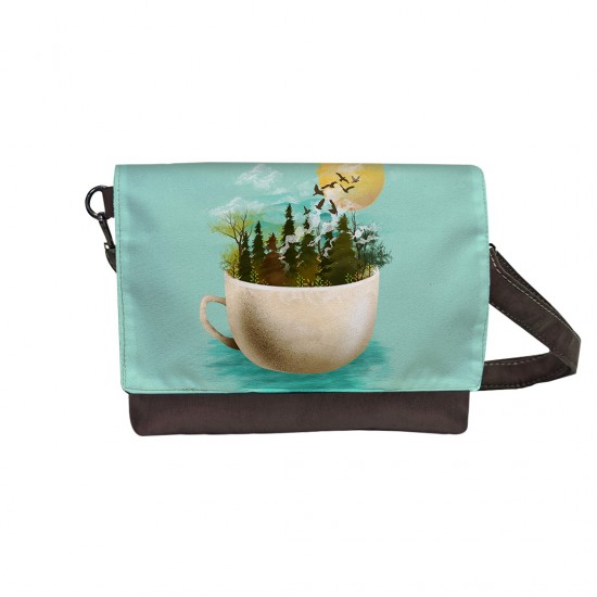کیف دوشی طرح یک فنجان آرامش