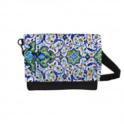 کیف دوشی طرح کاشی گلدار