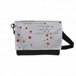 کیف دوشی طرح گل پرپر