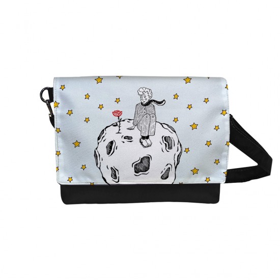 کیف دوشی طرح شازده کوچولو و گل