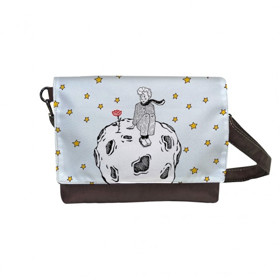 کیف دوشی طرح شازده کوچولو و گل