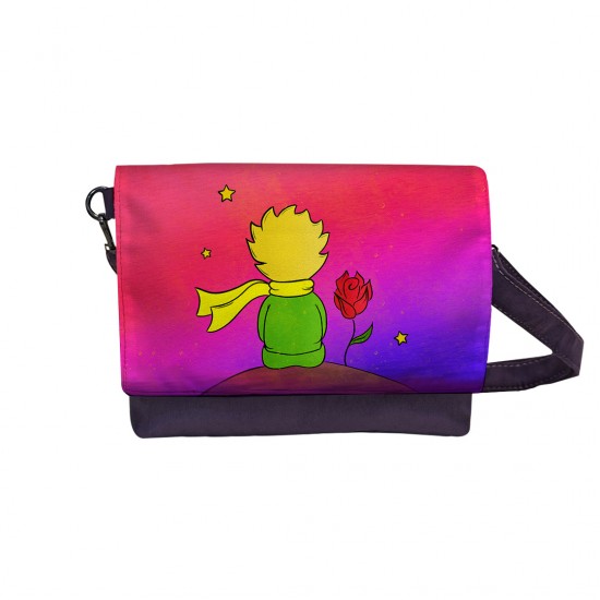 کیف دوشی طرح شازده کوچولو و گل