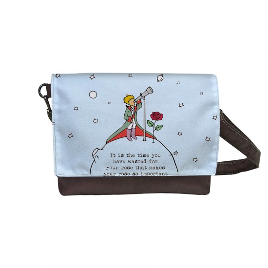 کیف دوشی طرح شازده کوچولو و گل