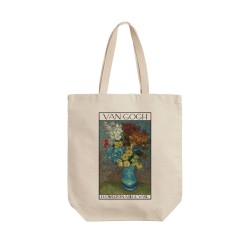 تت بگ متقال طرح گل ها در گلدان آبی از ونگوگ