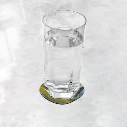 زیر لیوانی طرح مزرعه گندم و درختان سرو از ونگوگ