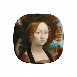 زیر لیوانی طرح پرتره جینورا دبنچی از داوینچی