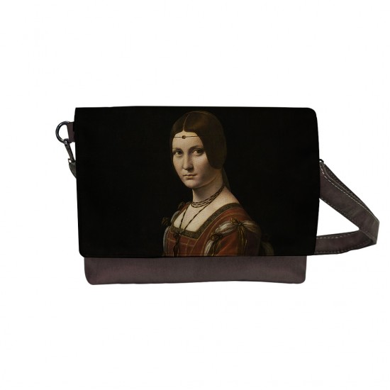 کیف دوشی طرح پرتره زن ناشناس از داوینچی