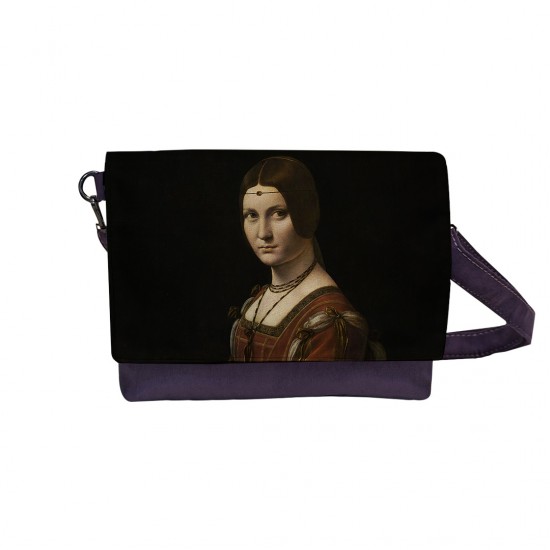 کیف دوشی طرح پرتره زن ناشناس از داوینچی