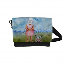 کیف دوشی طرح دختربچه با ماسک مرگ از فریدا