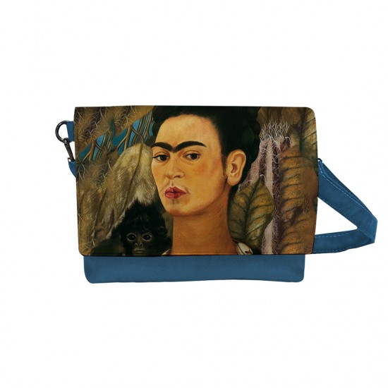 کیف دوشی طرح خودنگار با یک میمون از فریدا