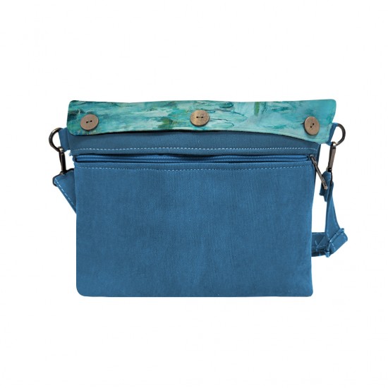 کیف دوشی طرح نیلوفر های آبی از مونه