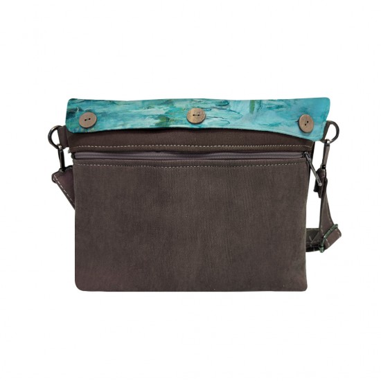 کیف دوشی طرح نیلوفر های آبی از مونه