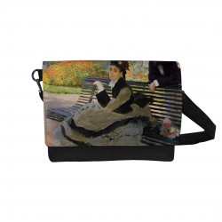 کیف دوشی طرح کامیل مونه رو نیمکت باغ از مونه