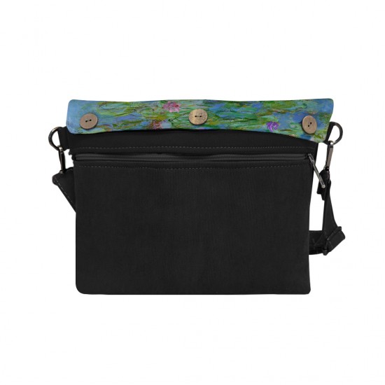 کیف دوشی طرح نیلوفر های آبی (جزئیات) از مونه