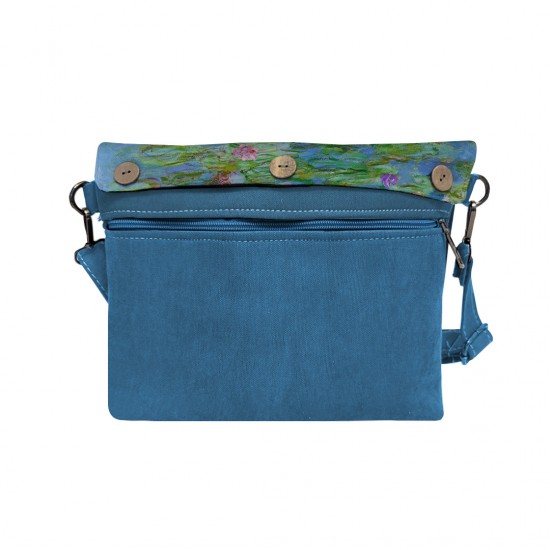 کیف دوشی طرح نیلوفر های آبی (جزئیات) از مونه