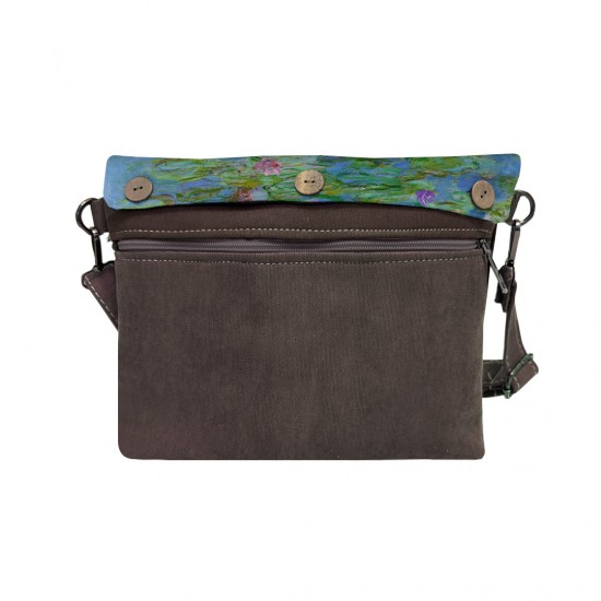 کیف دوشی طرح نیلوفر های آبی (جزئیات) از مونه