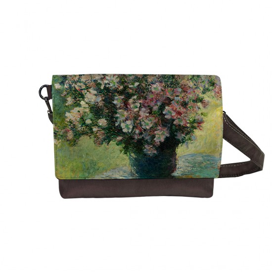 کیف دوشی طرح گلدان گل ها از مونه
