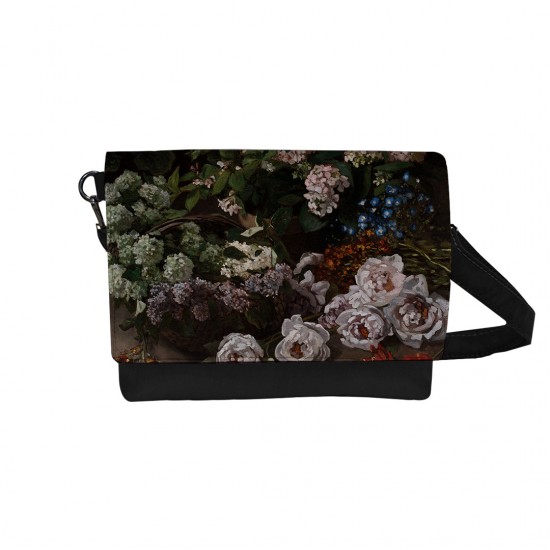 کیف دوشی طرح گل های بهاری از مونه