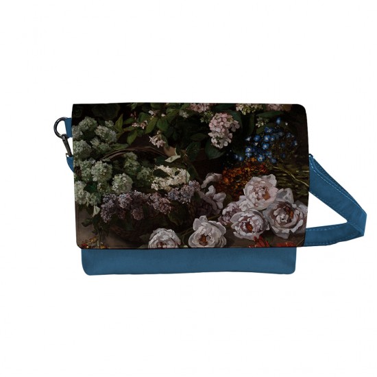 کیف دوشی طرح گل های بهاری از مونه