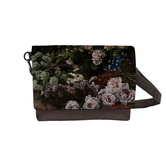 کیف دوشی طرح گل های بهاری از مونه