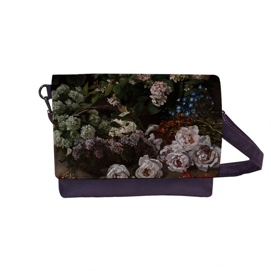 کیف دوشی طرح گل های بهاری از مونه