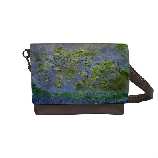 کیف دوشی طرح نیلوفر های آبی از مونه