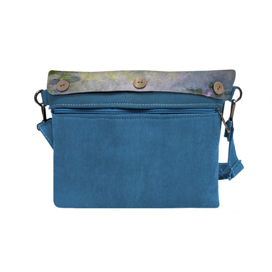 کیف دوشی طرح نیلوفر های آبی از مونه