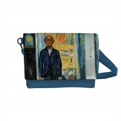 کیف دوشی طرح خودنگار بین ساعت و تخت از ادوارد مونک