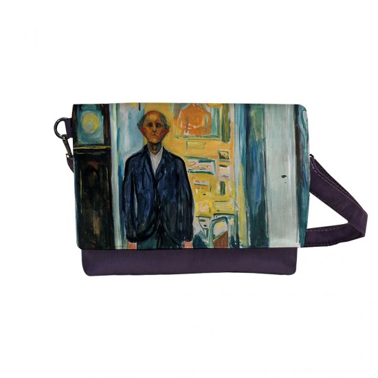 کیف دوشی طرح خودنگار بین ساعت و تخت از ادوارد مونک