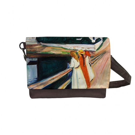 کیف دوشی طرح دختر های روی پل از ادوارد مونک