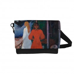 کیف دوشی طرح سفید و قرمز از ادوارد مونک