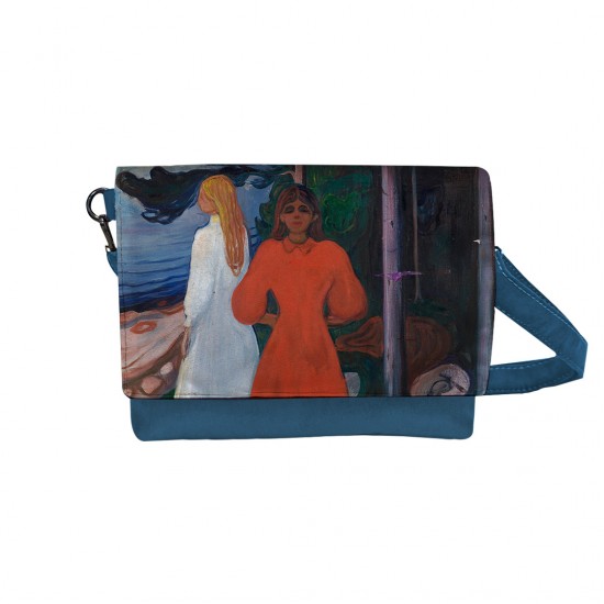 کیف دوشی طرح سفید و قرمز از ادوارد مونک