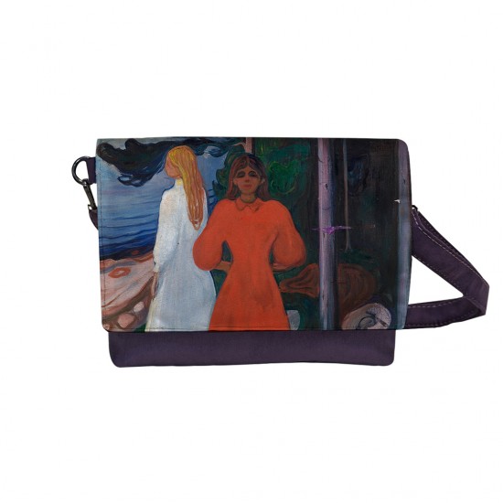 کیف دوشی طرح سفید و قرمز از ادوارد مونک