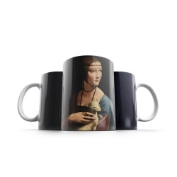 ماگ طرح خانم و قاقم از داوینچی