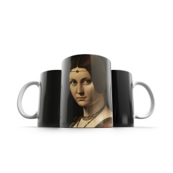 ماگ طرح پرتره زن ناشناس از داوینچی