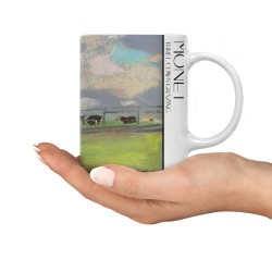 ماگ طرح سه گاو در حال چرا از مونه