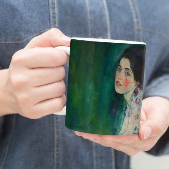 ماگ طرح پرتره یک خانم از کلیمت