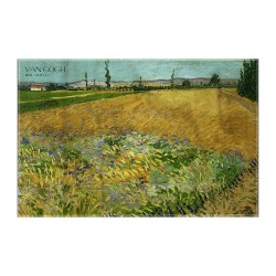 کادوپیچ پارچه‌ ای طرح مزرعه گندم از ونگوگ