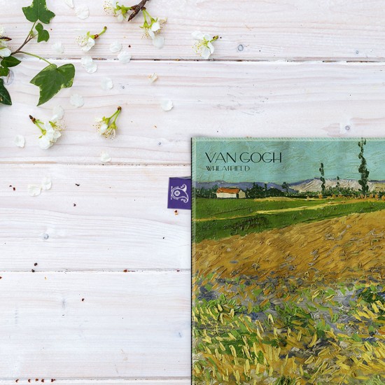 کادوپیچ پارچه‌ ای طرح مزرعه گندم از ونگوگ
