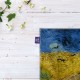 کادوپیچ پارچه‌ ای طرح مزرعه گندم و کلاغ ها از ونگوگ