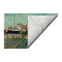 کادوپیچ پارچه‌ ای طرح نمایی از سن ماریه د لامر از ونگوگ