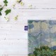 کادوپیچ پارچه‌ ای طرح مزرعه گندم و درختان سرو از ونگوگ