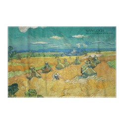 کادوپیچ پارچه‌ ای طرح مزرعه گندم و دروگر از ونگوگ