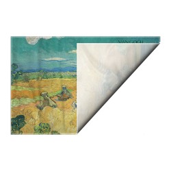 کادوپیچ پارچه‌ ای طرح مزرعه گندم و دروگر از ونگوگ