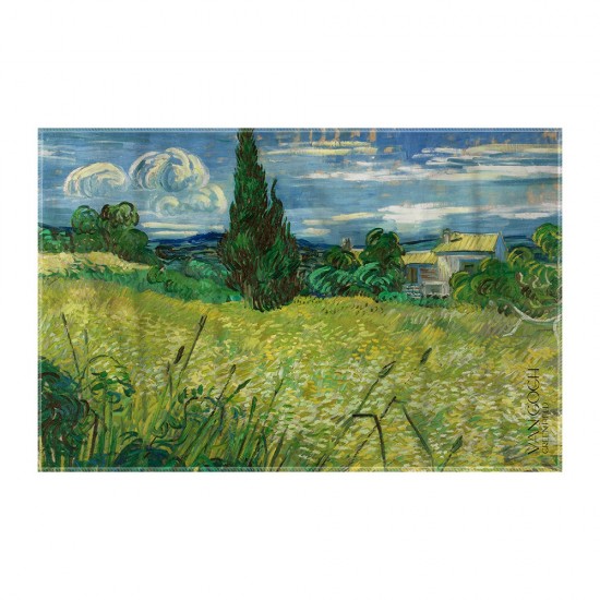 کادوپیچ پارچه‌ ای طرح مزرعه سبز از ونگوگ